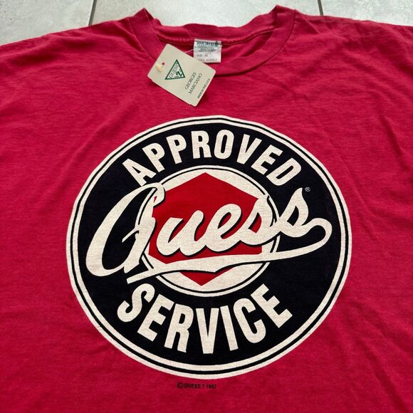 Vintage GUESS USA Approved Service Spell Out 90s Georges Marciano Size XL NWT - Picture 4 of 7